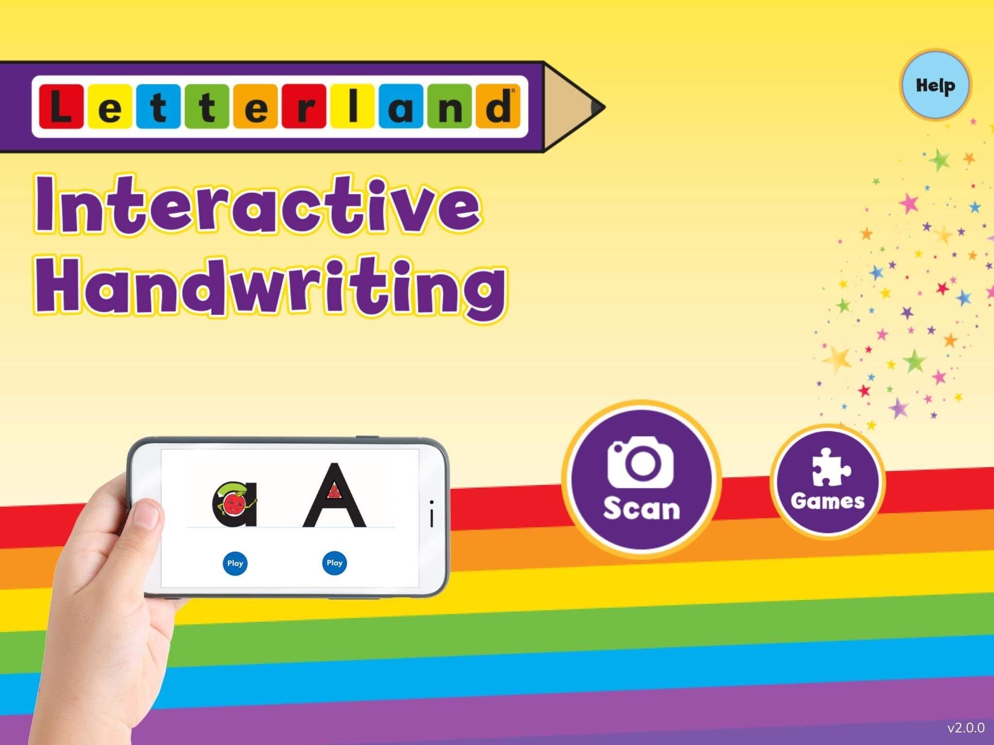 Example image on a tablet screen of LETTERLAND