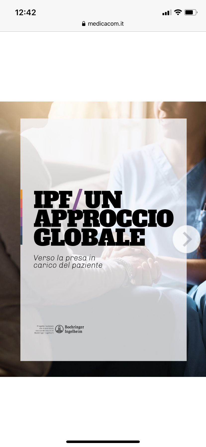 Example image of screen on iphone of INFO MEDICAL