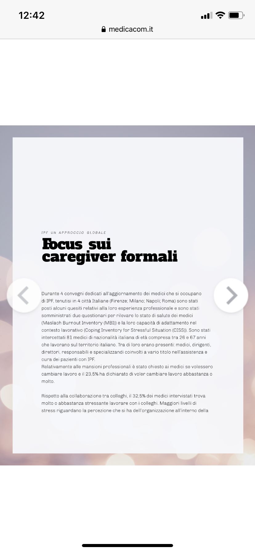 Example image of screen on iphone of INFO MEDICAL