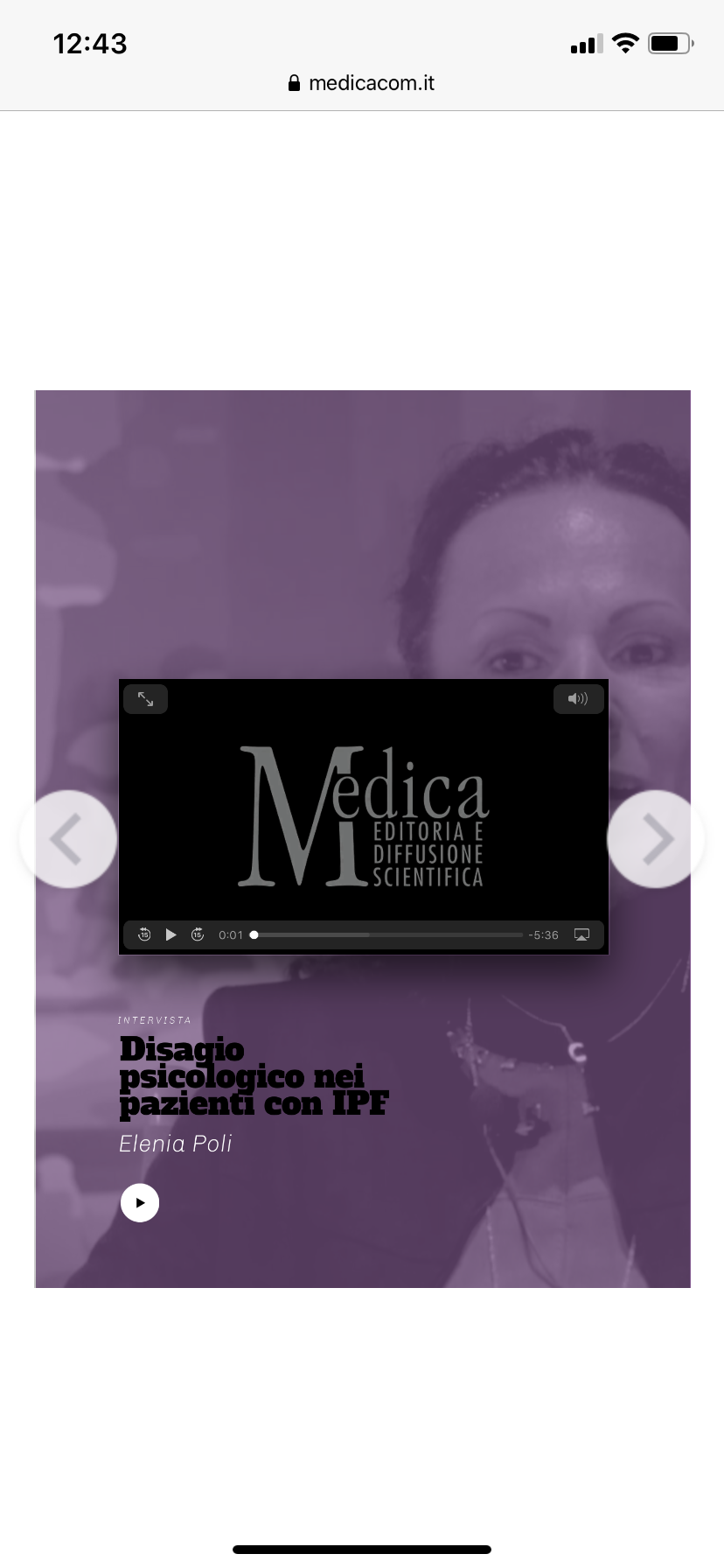 Example image of screen on iphone of INFO MEDICAL